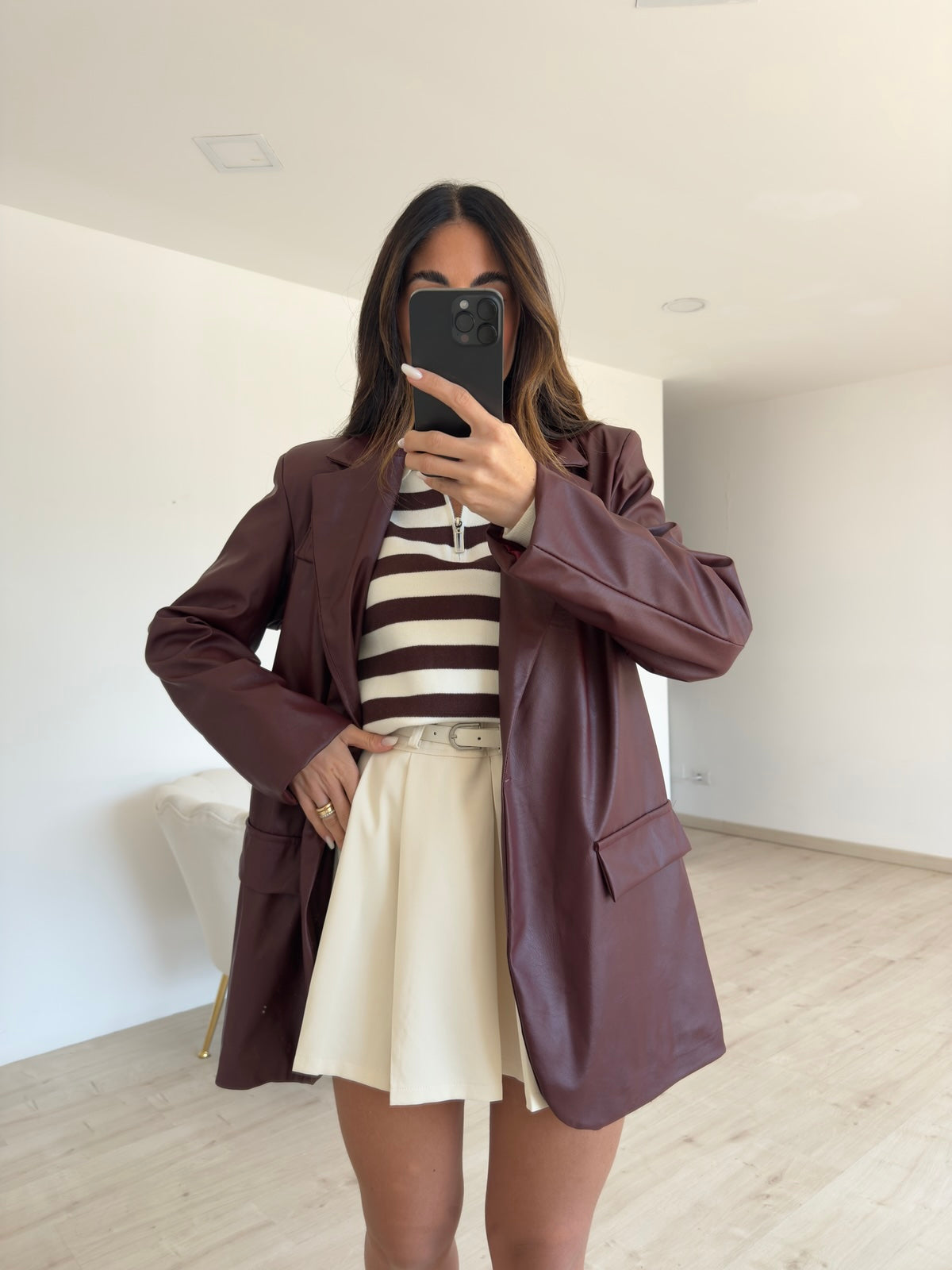BLAZER LEATHER WINE