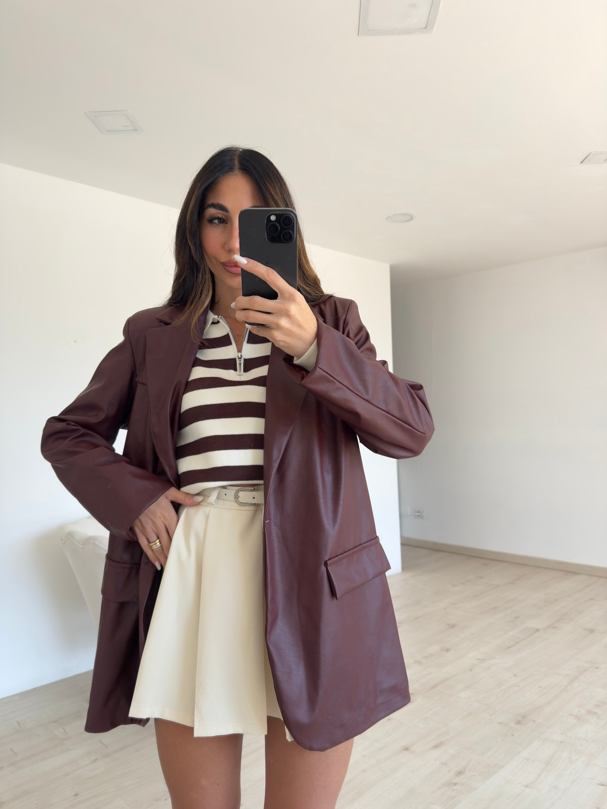 BLAZER LEATHER WINE