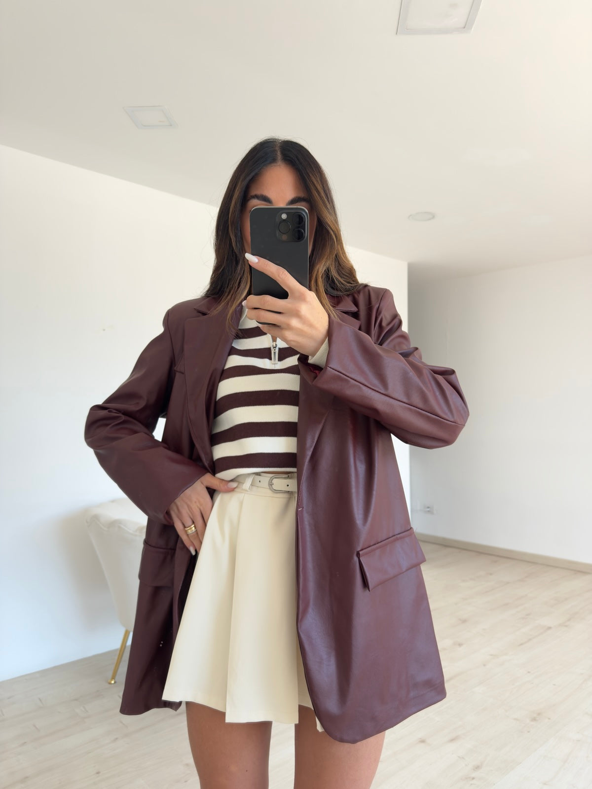 BLAZER LEATHER WINE