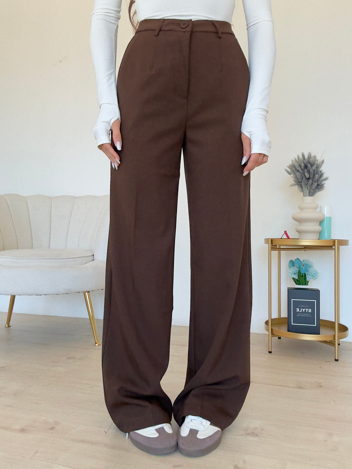 VS9002-26-135 PANTALONE PALAZZO BISTROT CHOCO