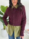1718-CARDIGAN BRAIDS WINE