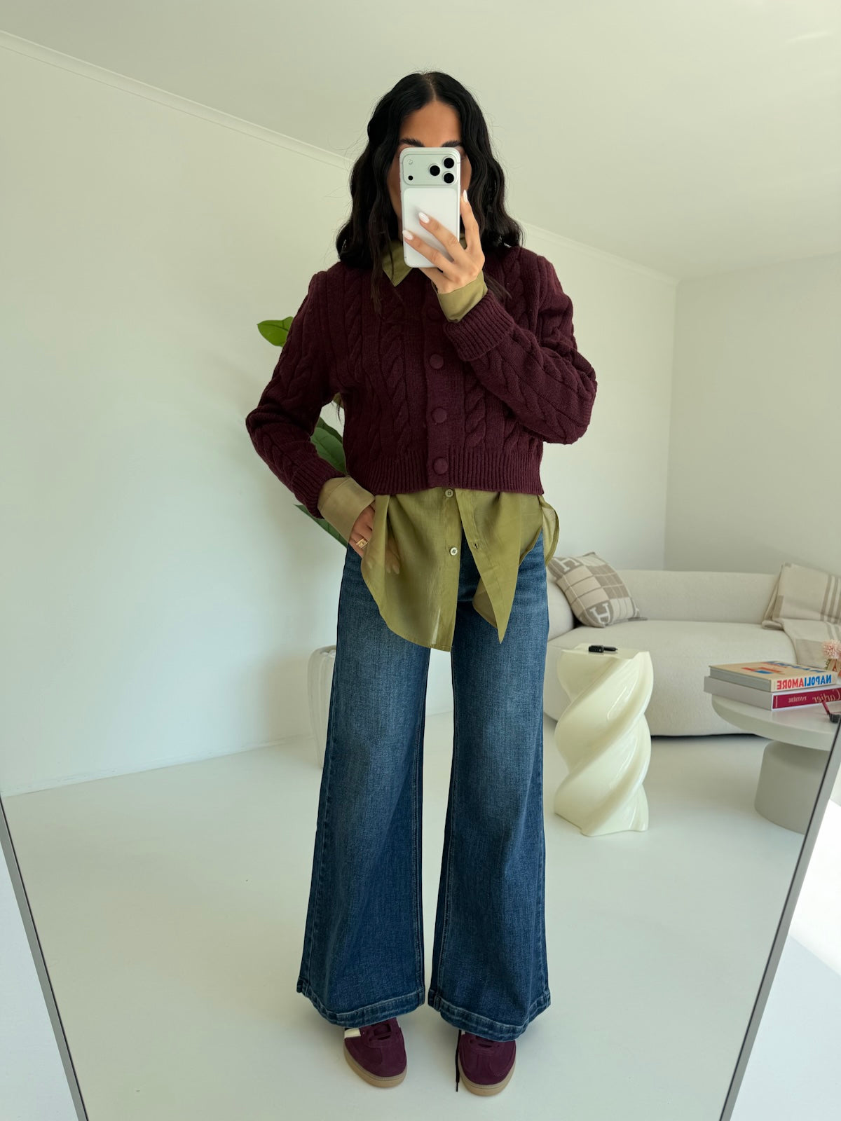 1718-CARDIGAN BRAIDS WINE