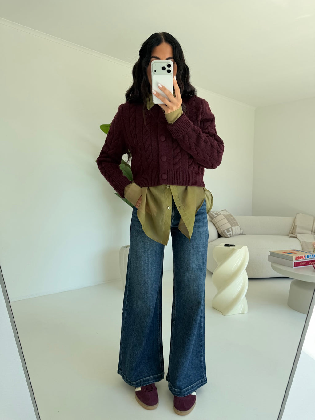 1718-CARDIGAN BRAIDS WINE