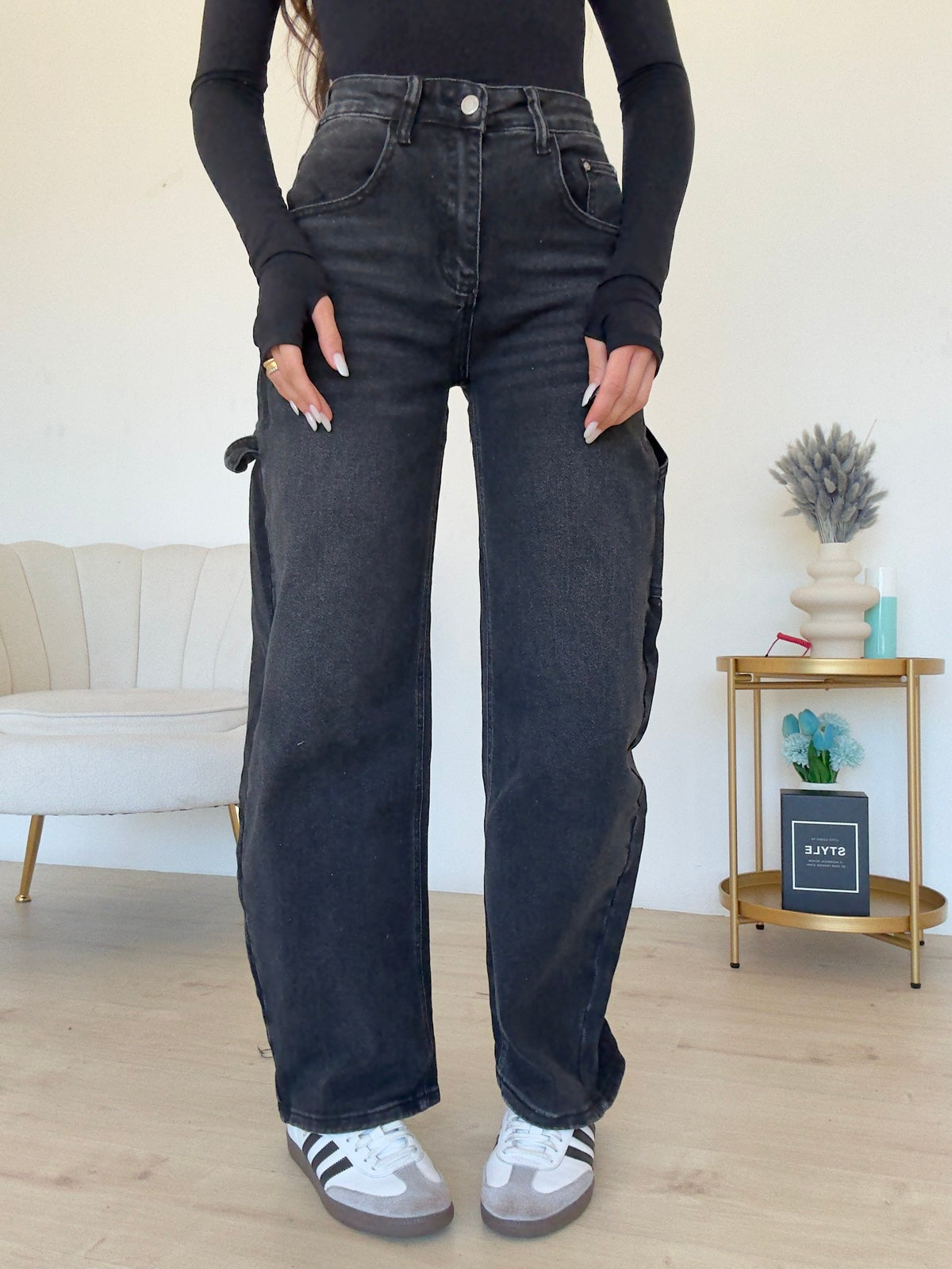 MI25144-3-JEANS SLOUCHY PEOPLE NERO
