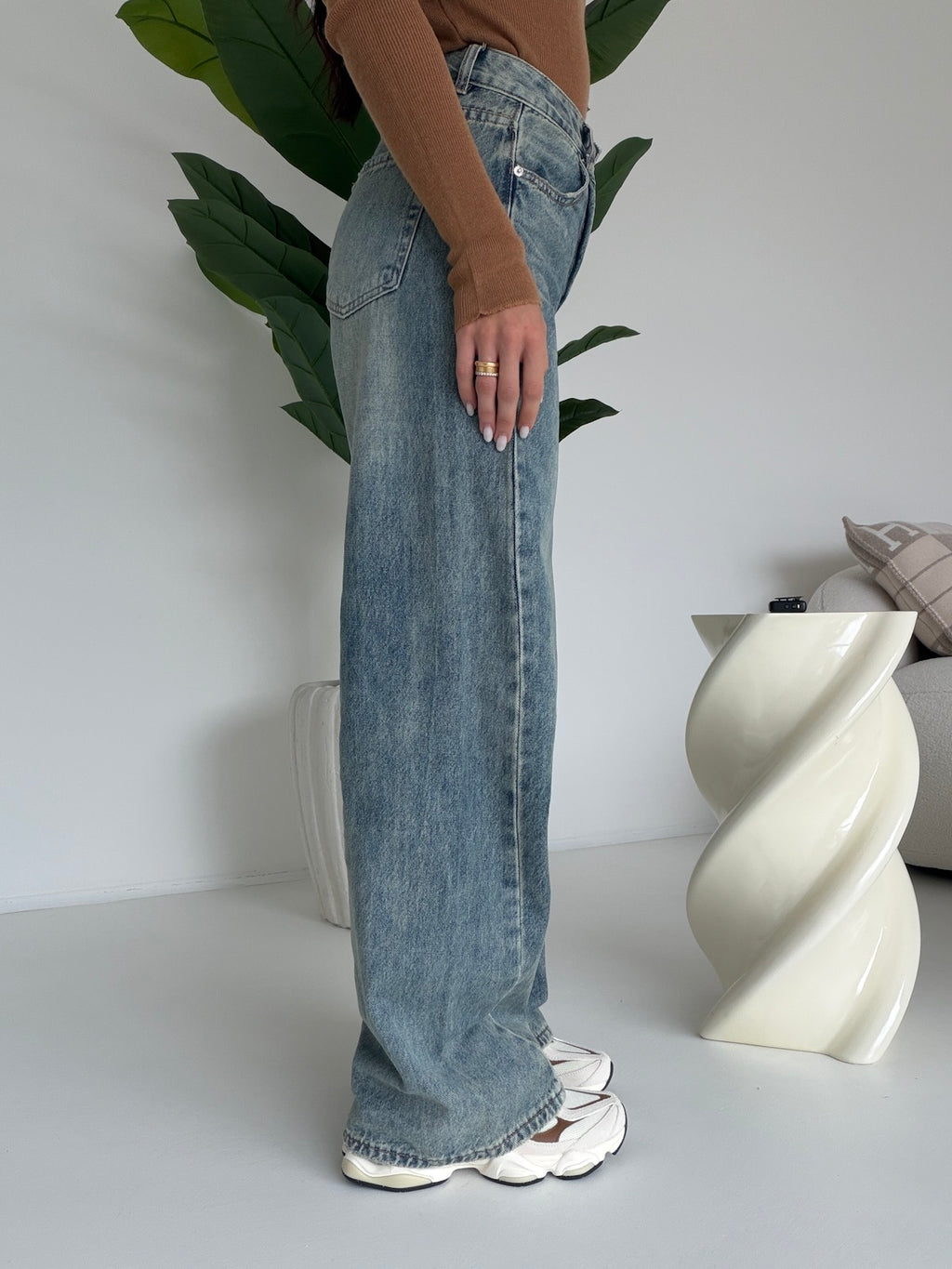 A5141-JEANS PALAZZO RAIN