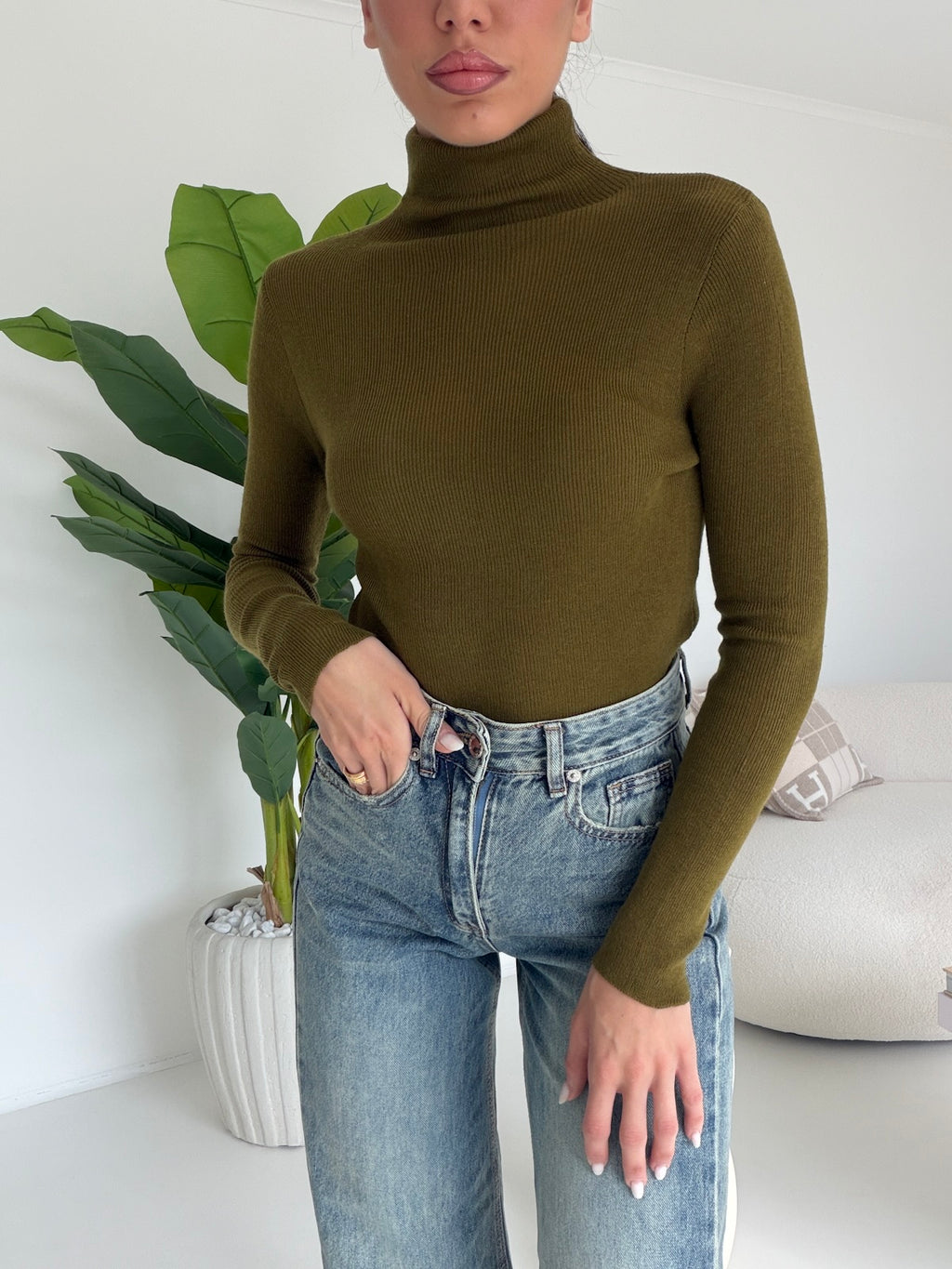 8530-MAGLIA FLATH OLIVA