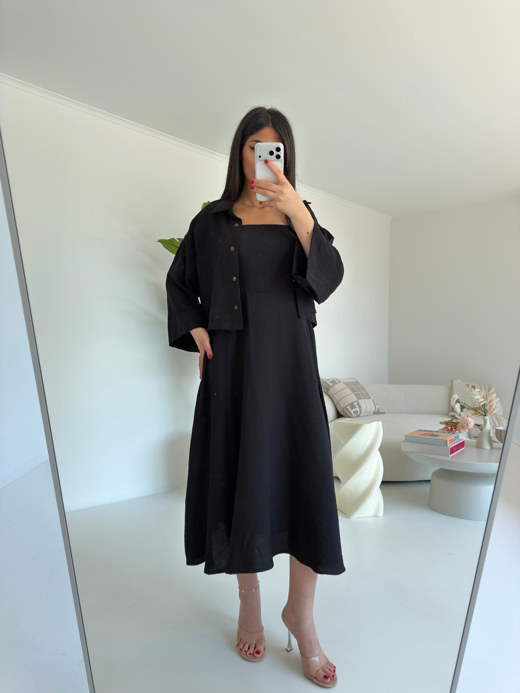 SET ABITO+CAMICIA NERO