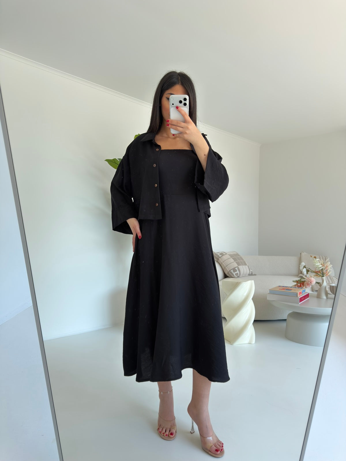 SET ABITO+CAMICIA NERO