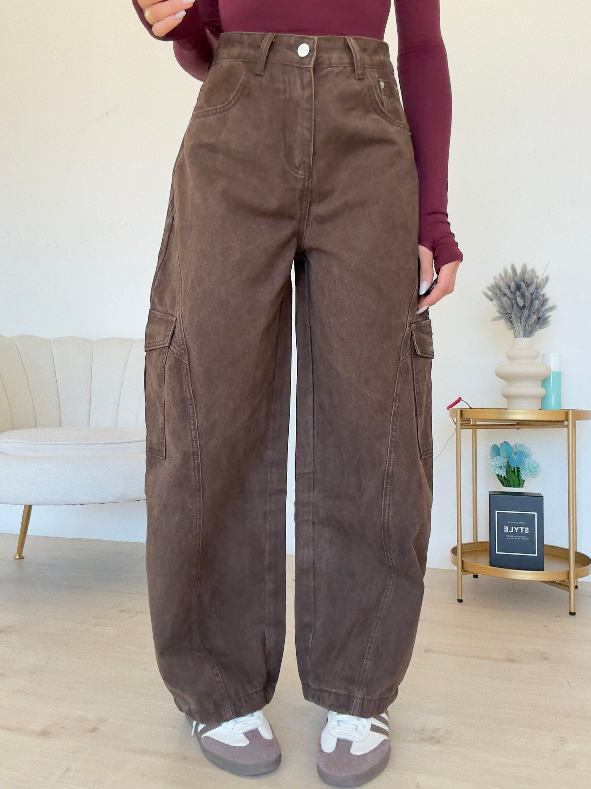 A0117-2-JEANS SLOUCHY ALINA CHOCO
