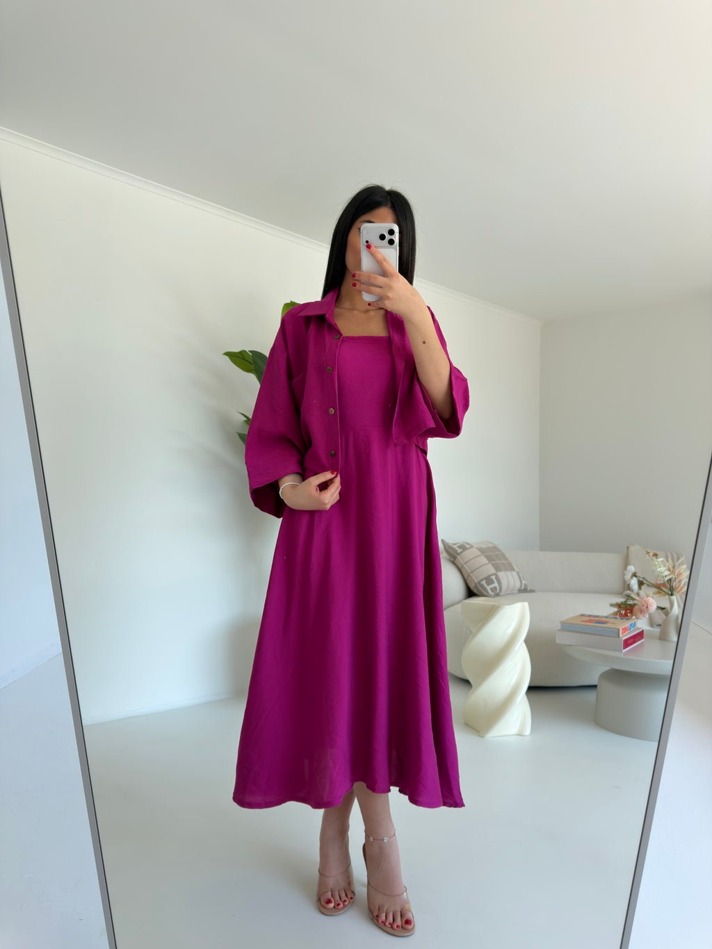 SET ABITO+CAMICIA MAGENTA
