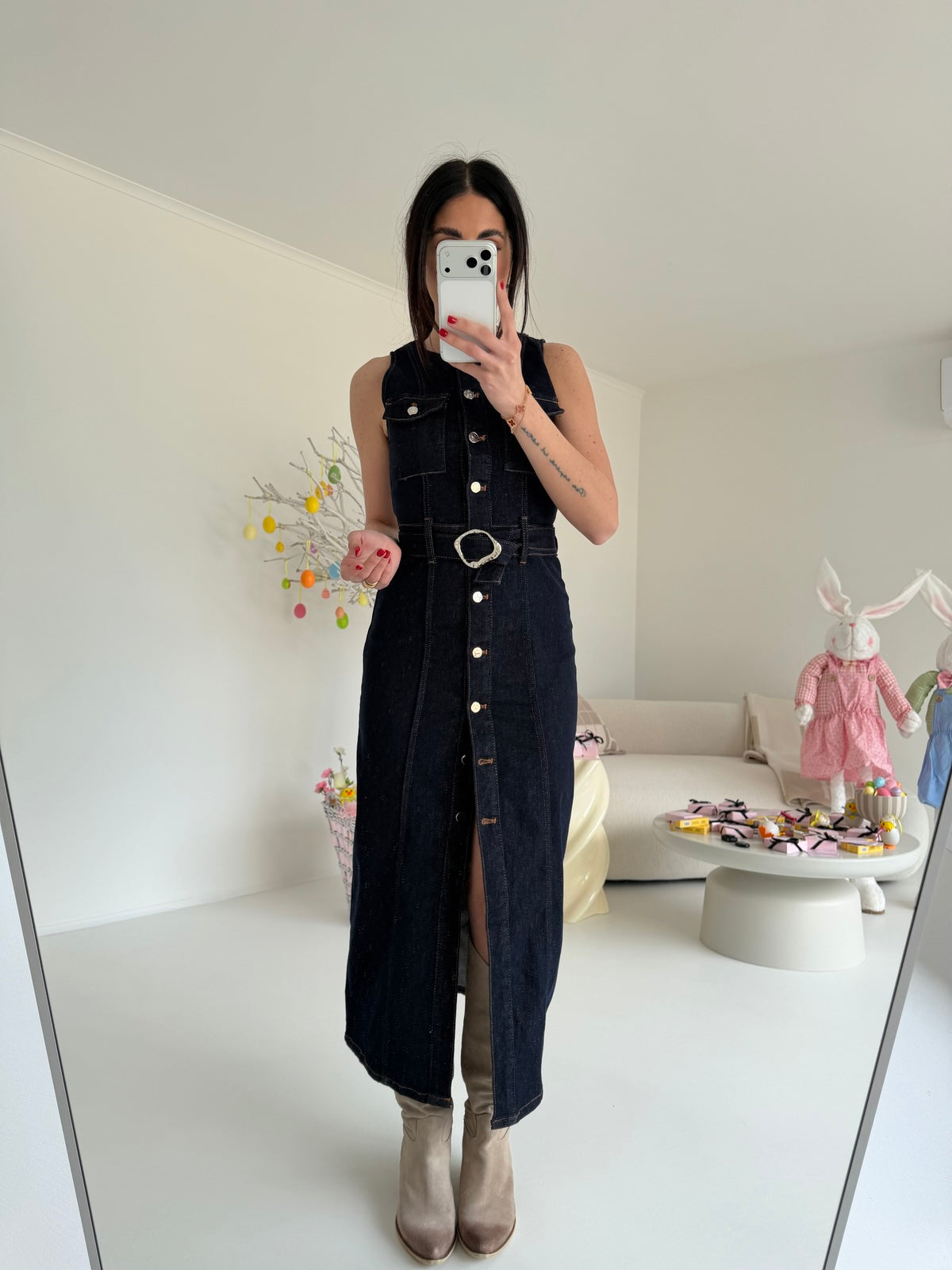 K908-ABITO KAROLINE BLU DENIM
