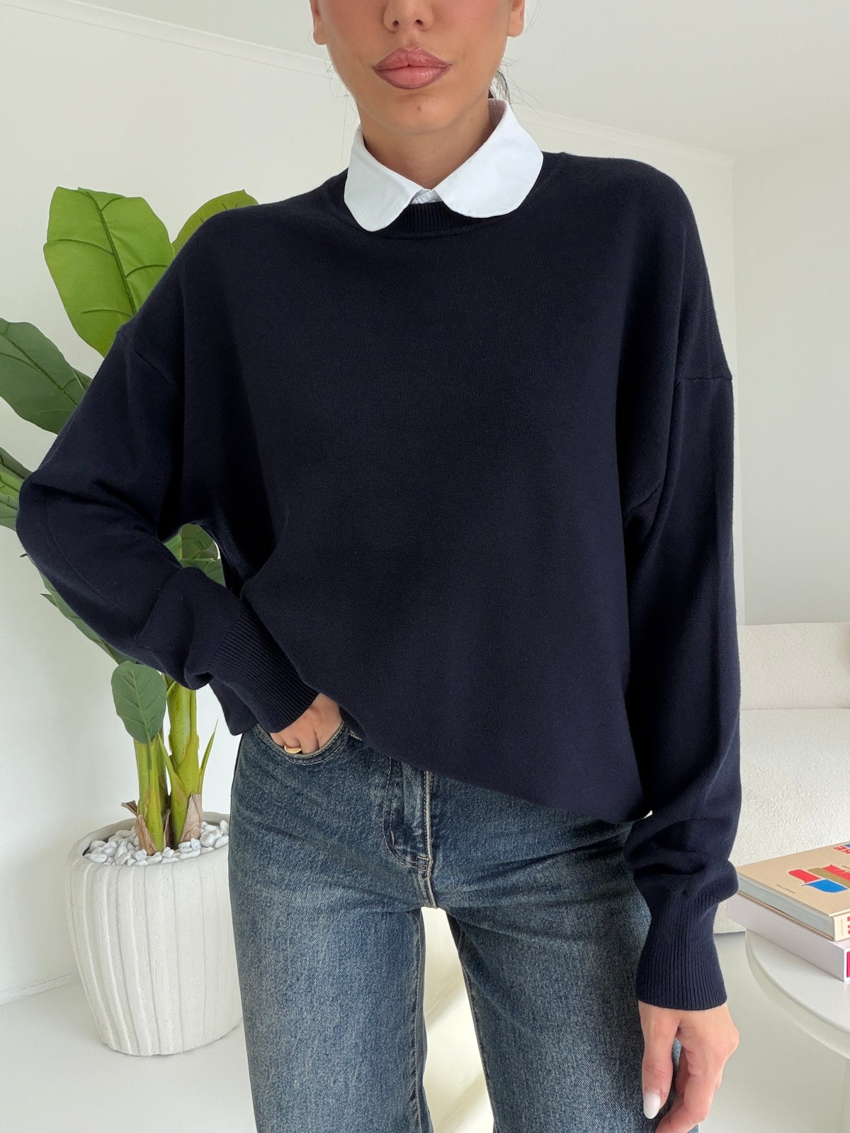 HG68741-PULL ANTONIA NAVY