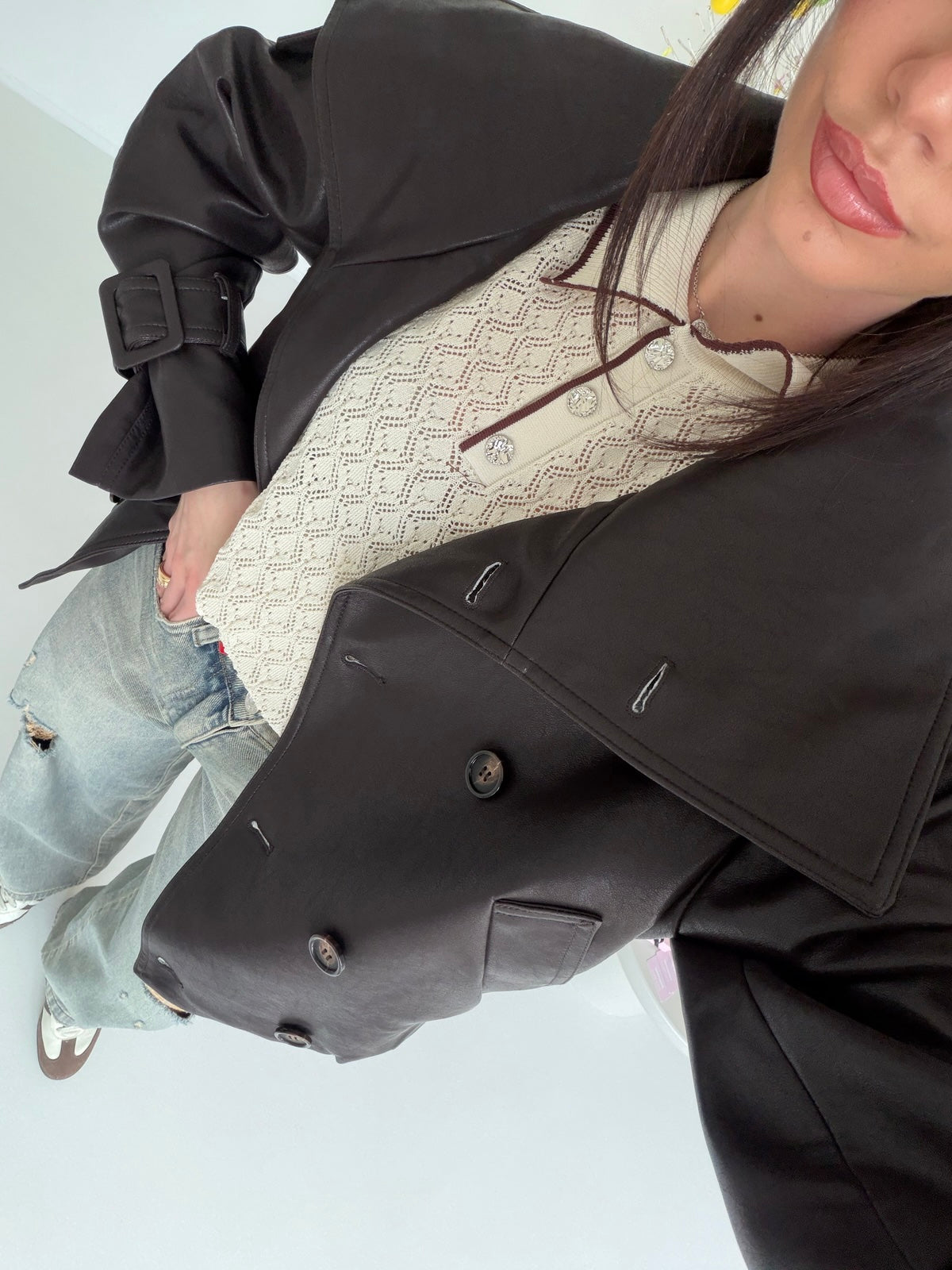 127-TRENCH SORAYA CHOCO