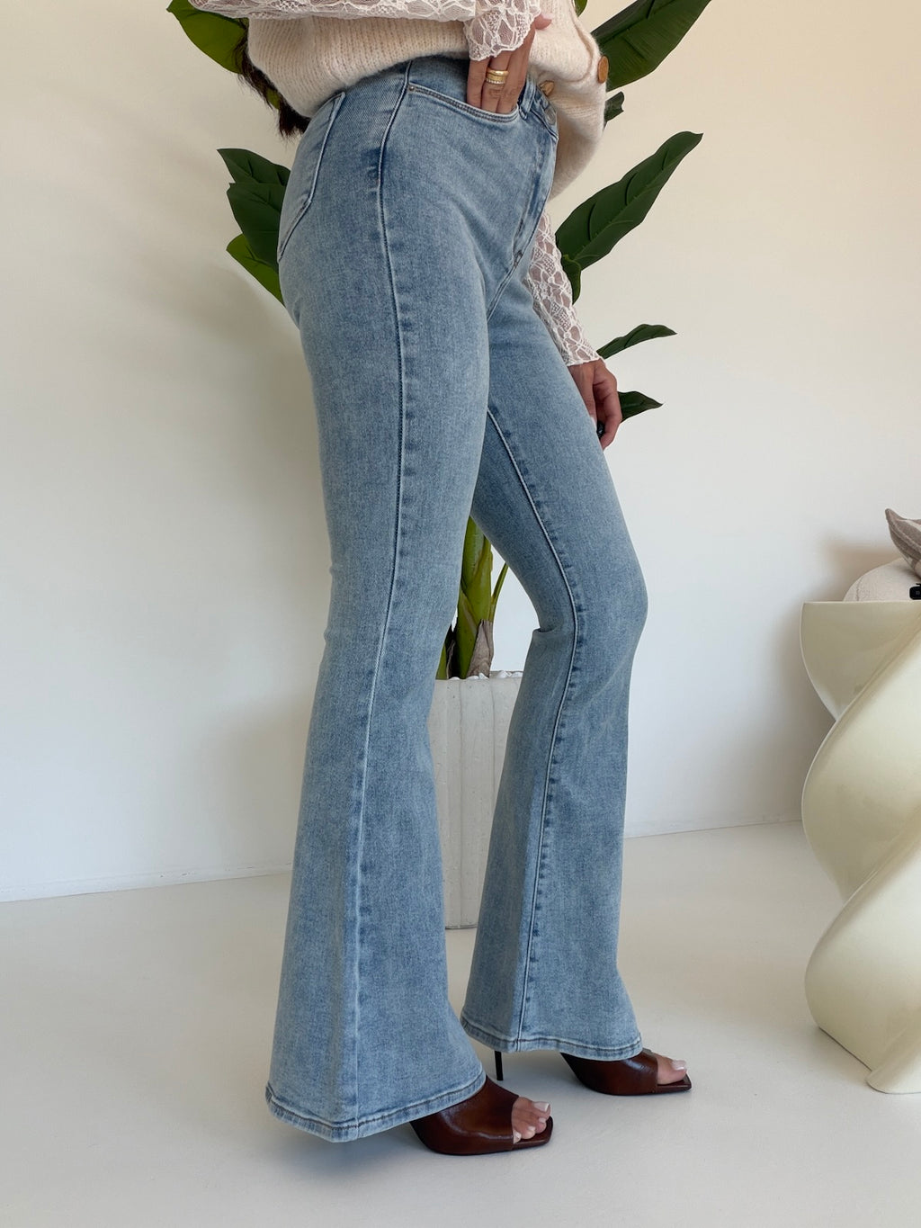 K691-JEANS ZAMPETTA DENIM CHIARO