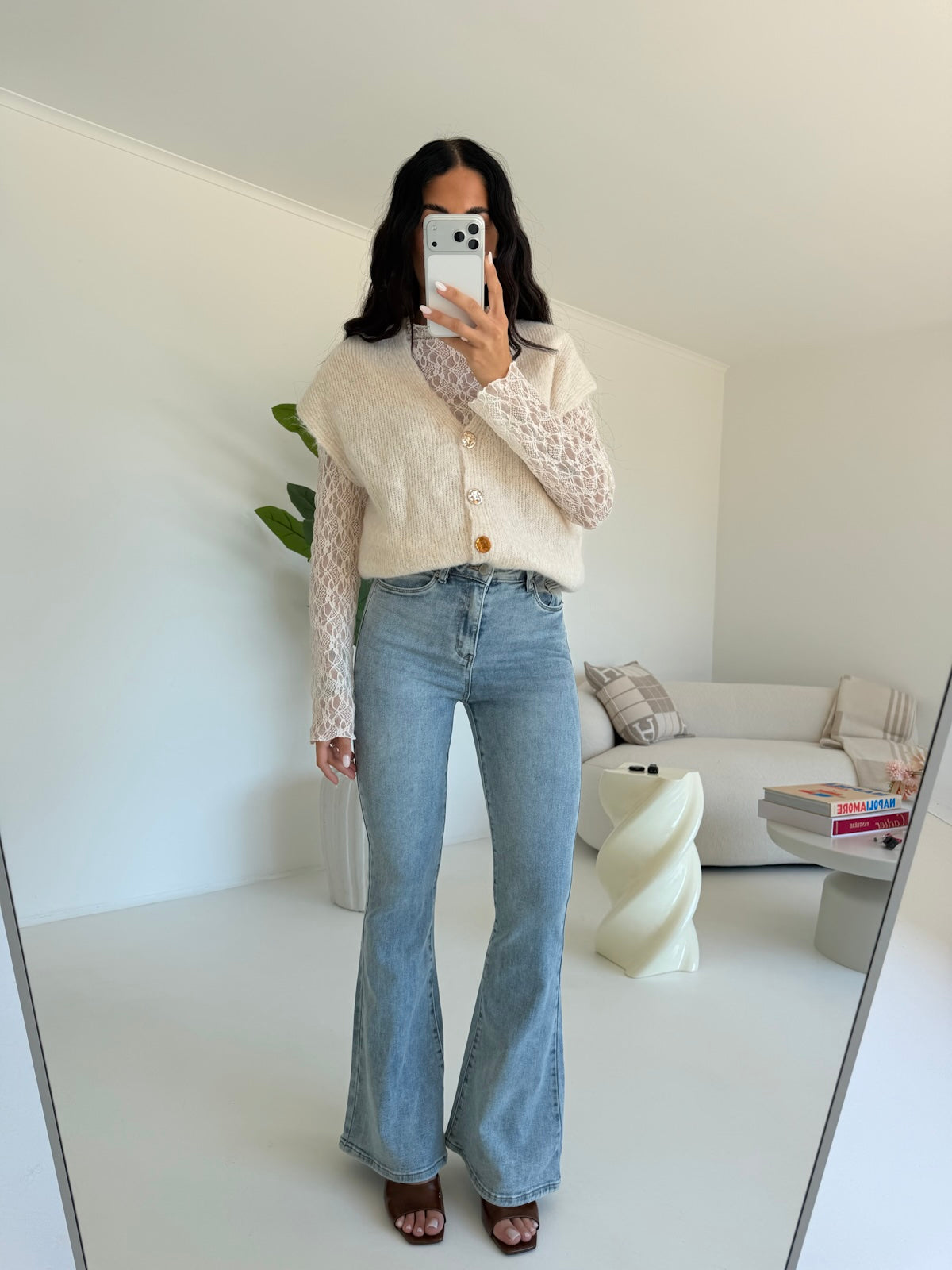 K691-JEANS ZAMPETTA DENIM CHIARO