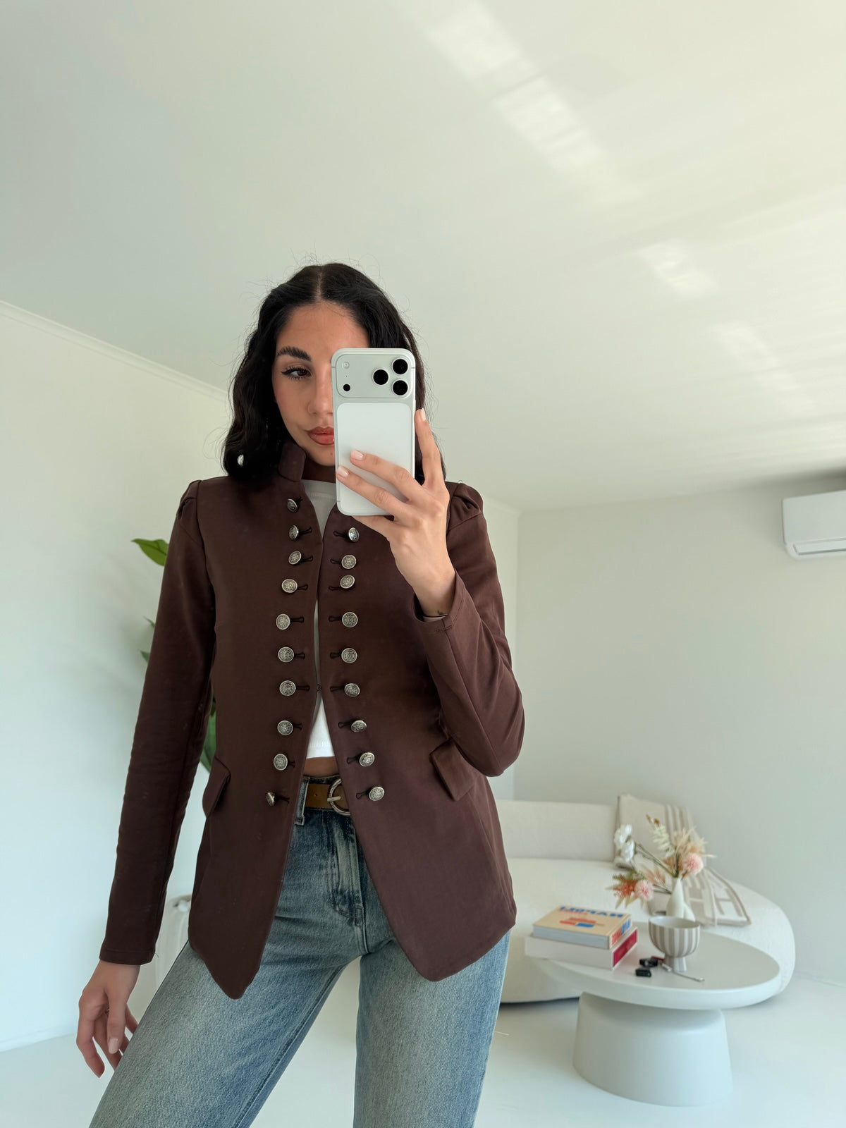 J117-BLAZER INFLUENCER CHOCO