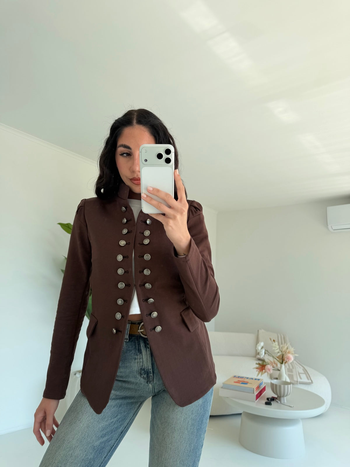 J117-BLAZER INFLUENCER CHOCO