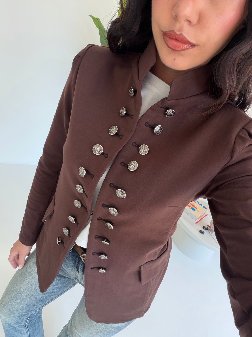 J117-BLAZER INFLUENCER CHOCO