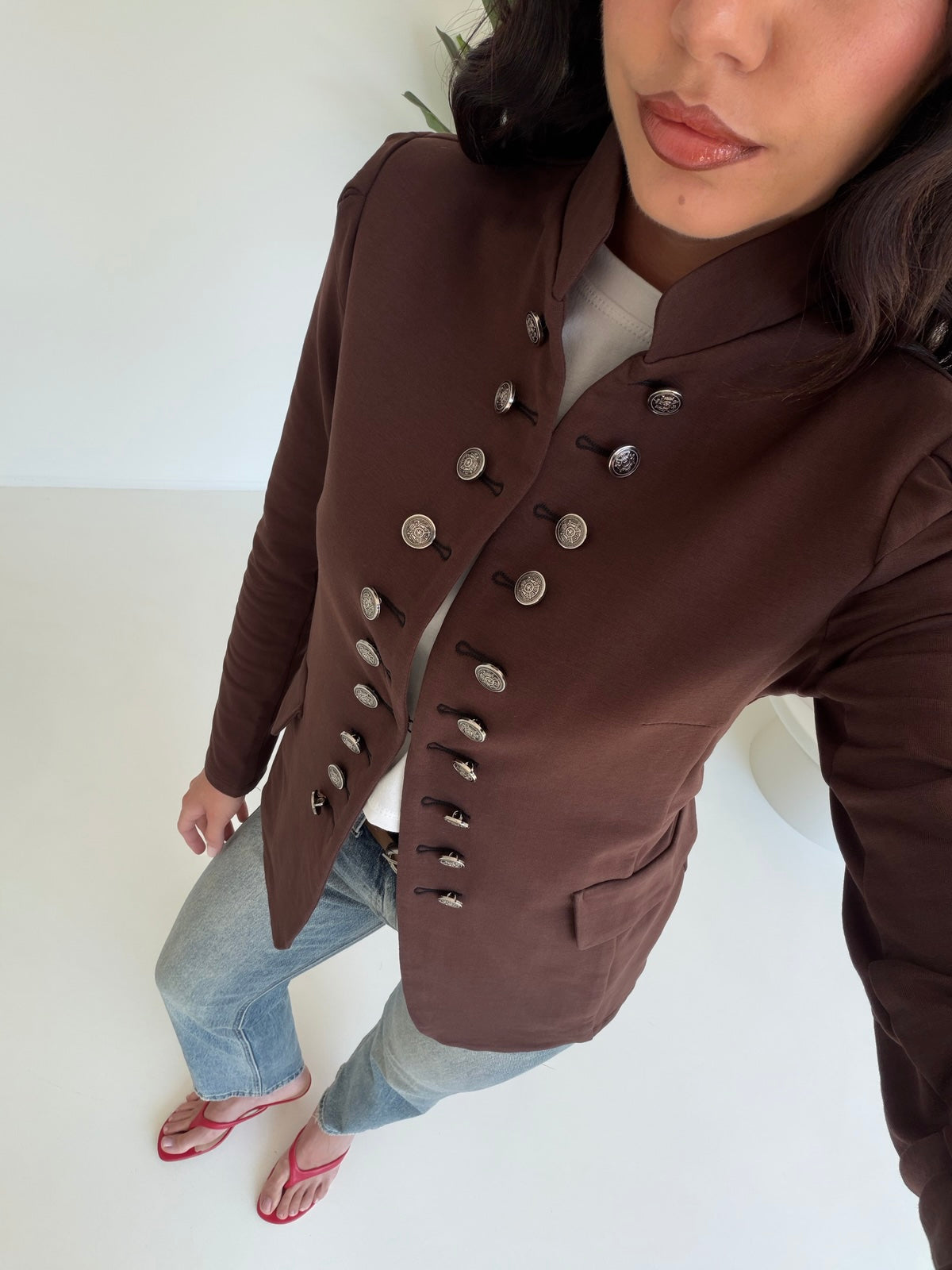 J117-BLAZER INFLUENCER CHOCO