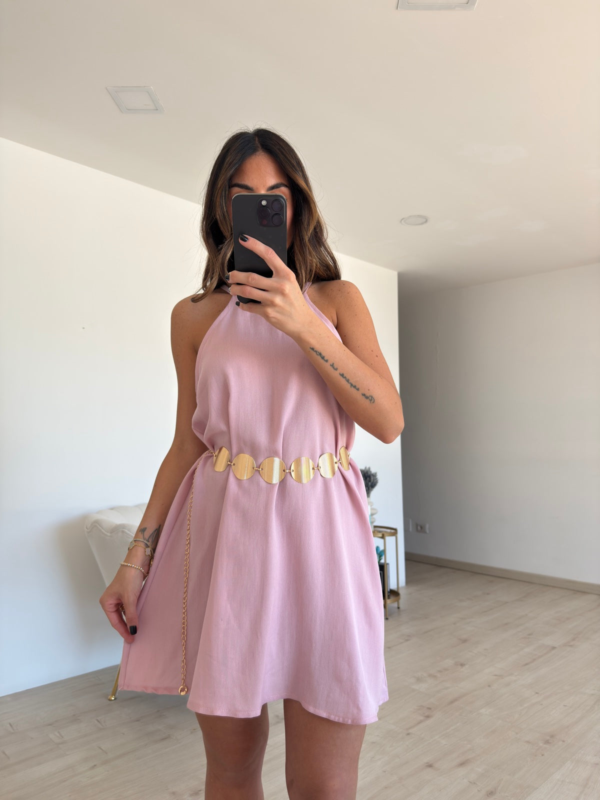 MINI ABITO SKATER BABY PINK