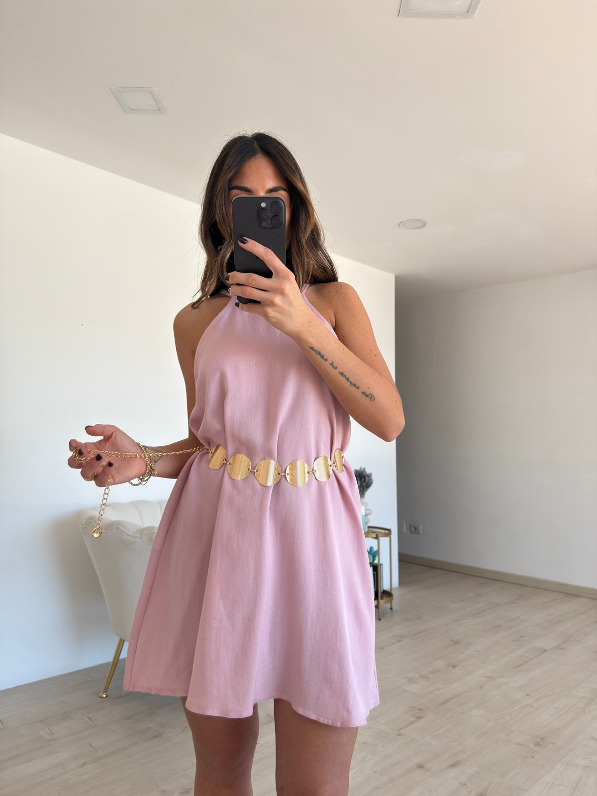 MINI ABITO SKATER BABY PINK