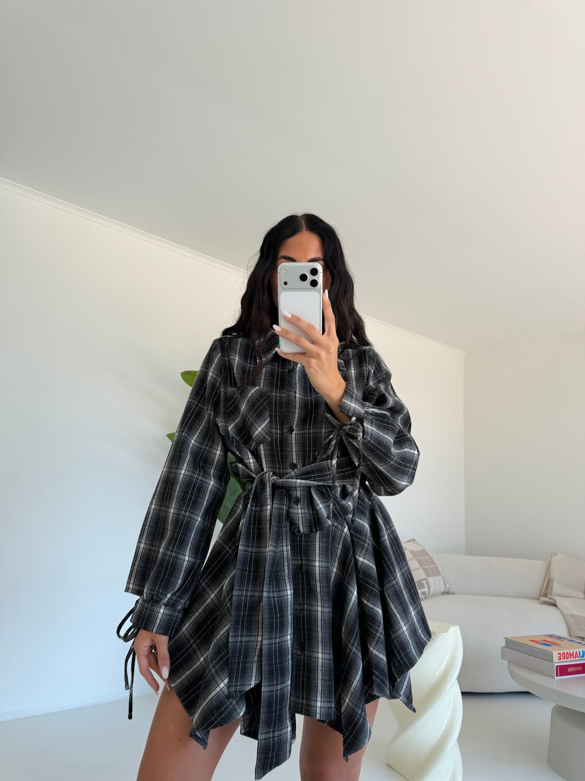 TR990-MAXI CAMICIA BLACK