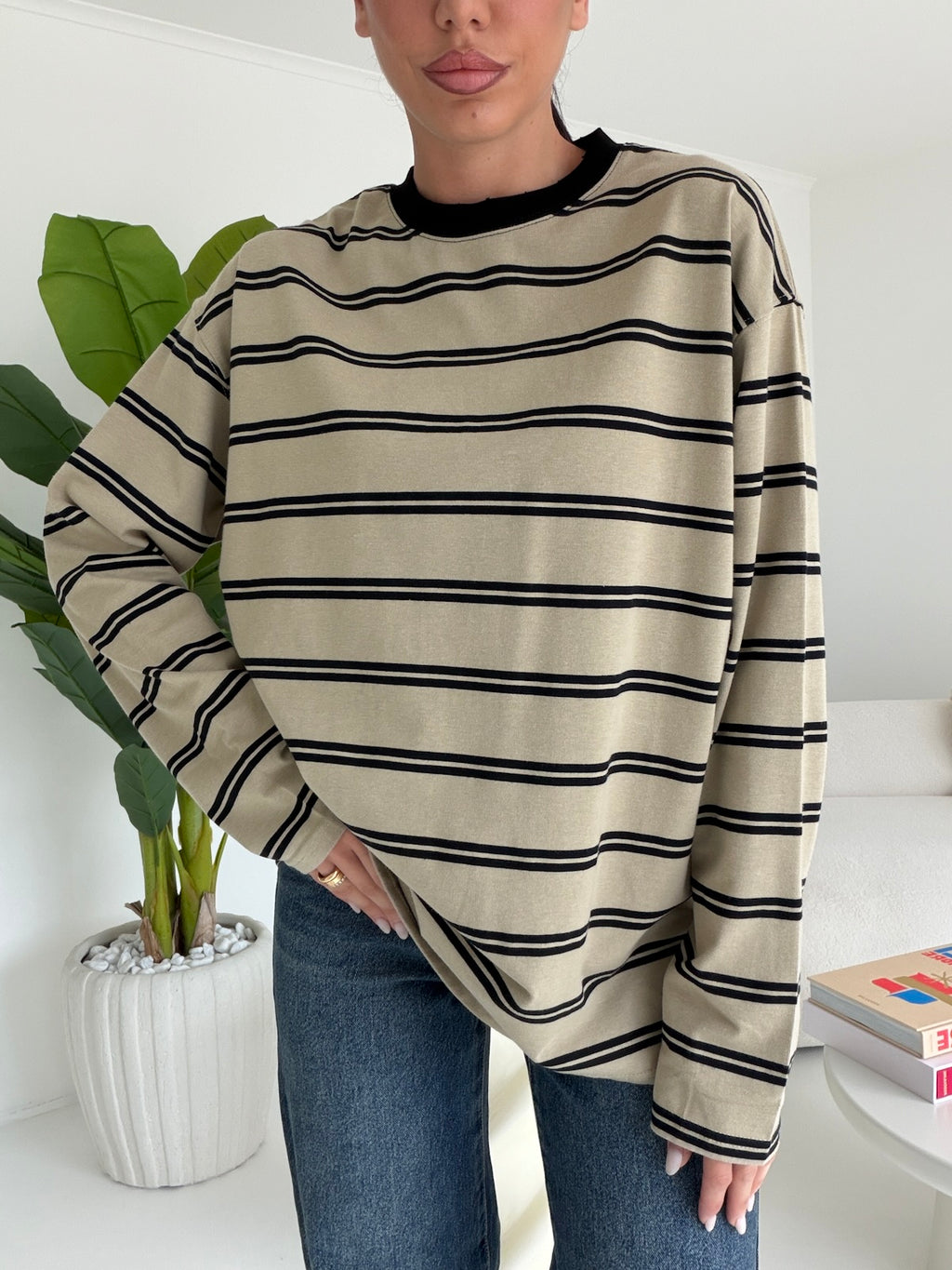 5140-MAGLIA LIGNES TAUPE