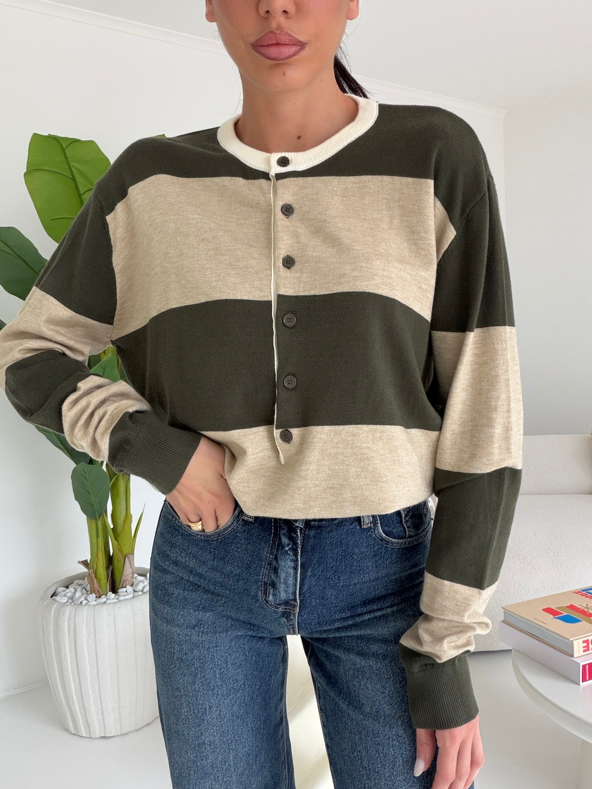 HG69450-PULL RIGHE MILITARE