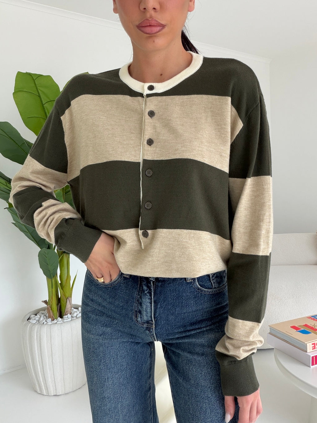 HG69450-PULL RIGHE MILITARE