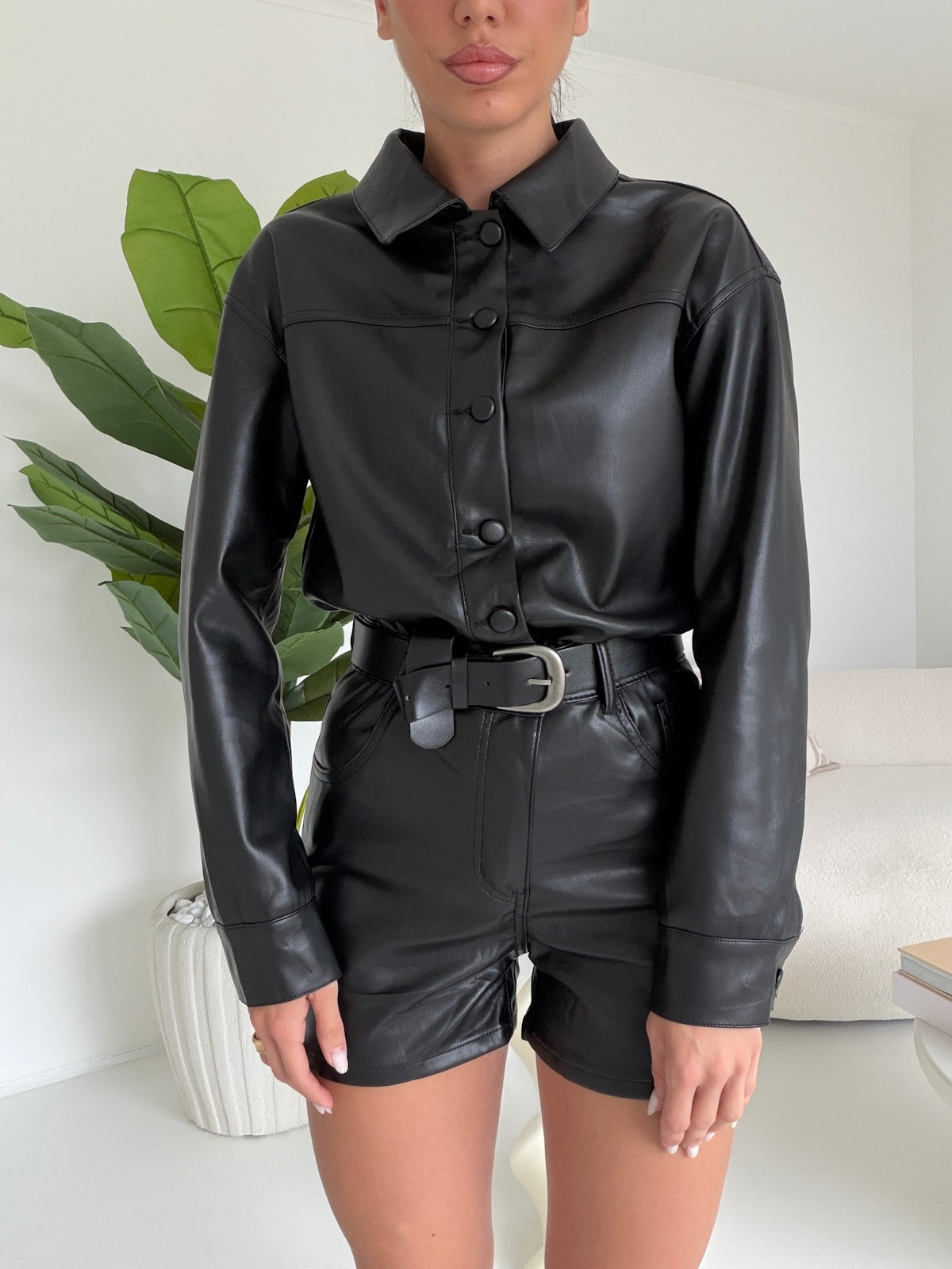 MI26113-MINI JUMPSUIT IN ECO PELLE