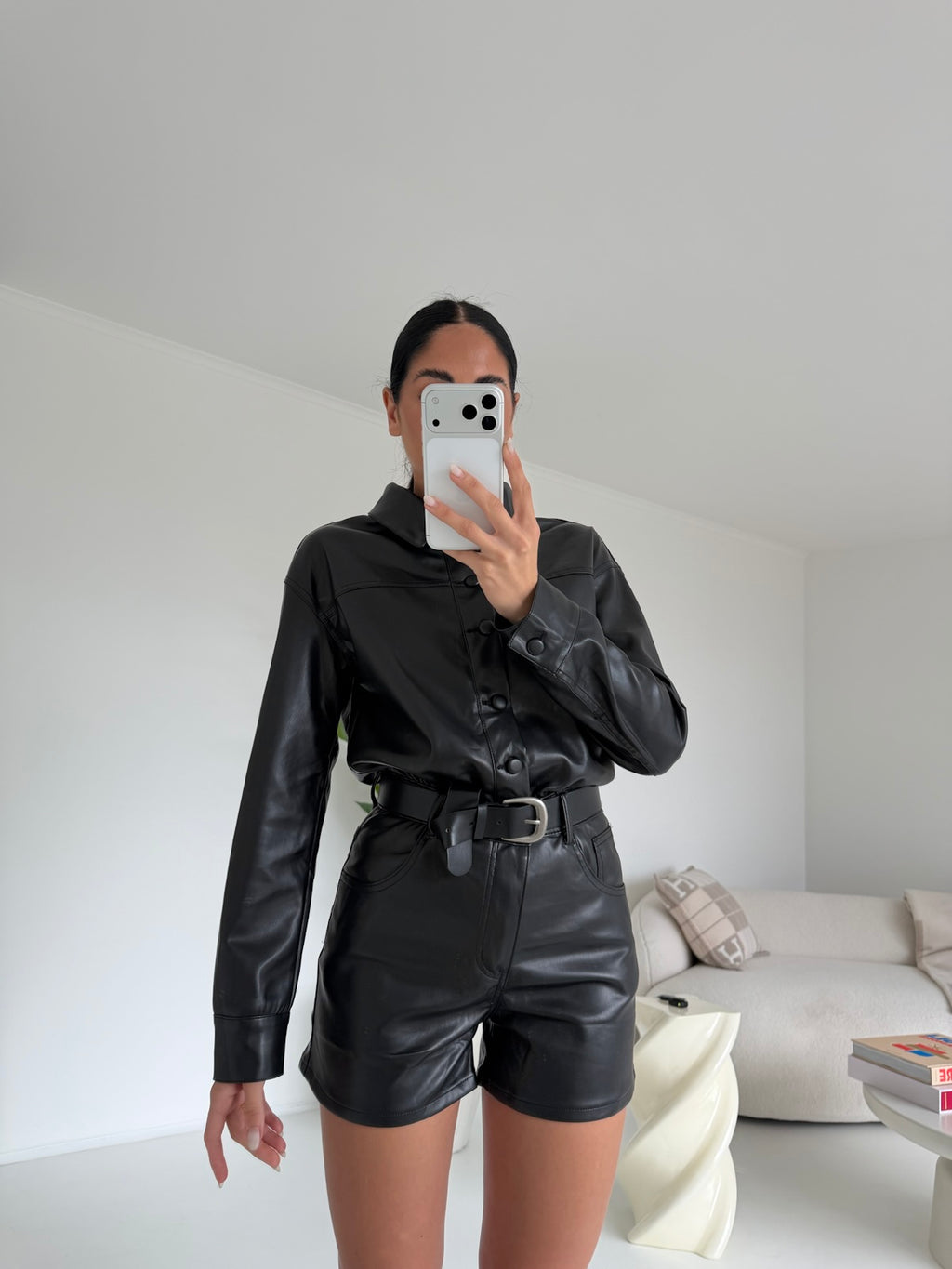 MI26113-MINI JUMPSUIT IN ECO PELLE