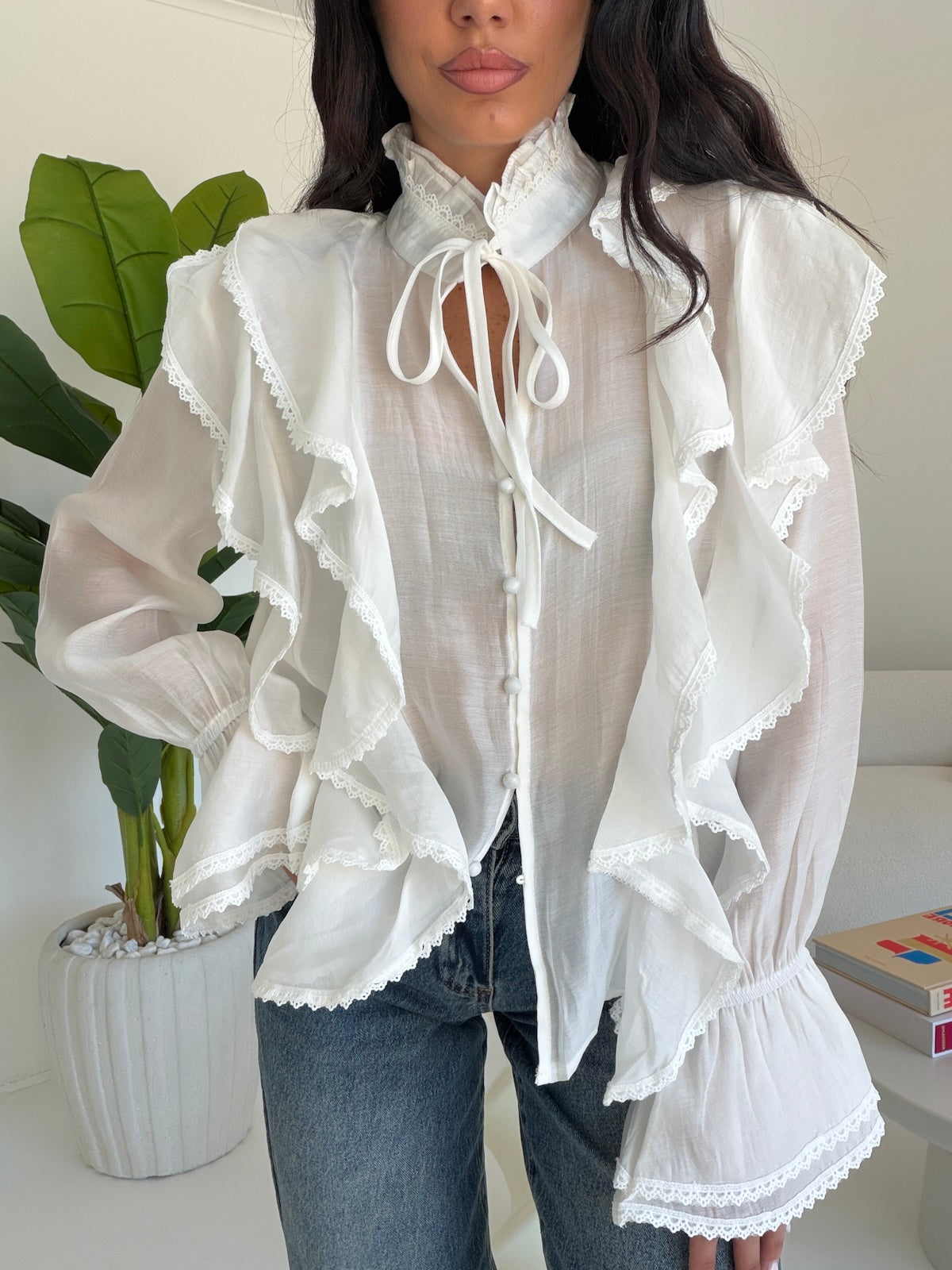 31096-CAMICIA VOLANT MILK