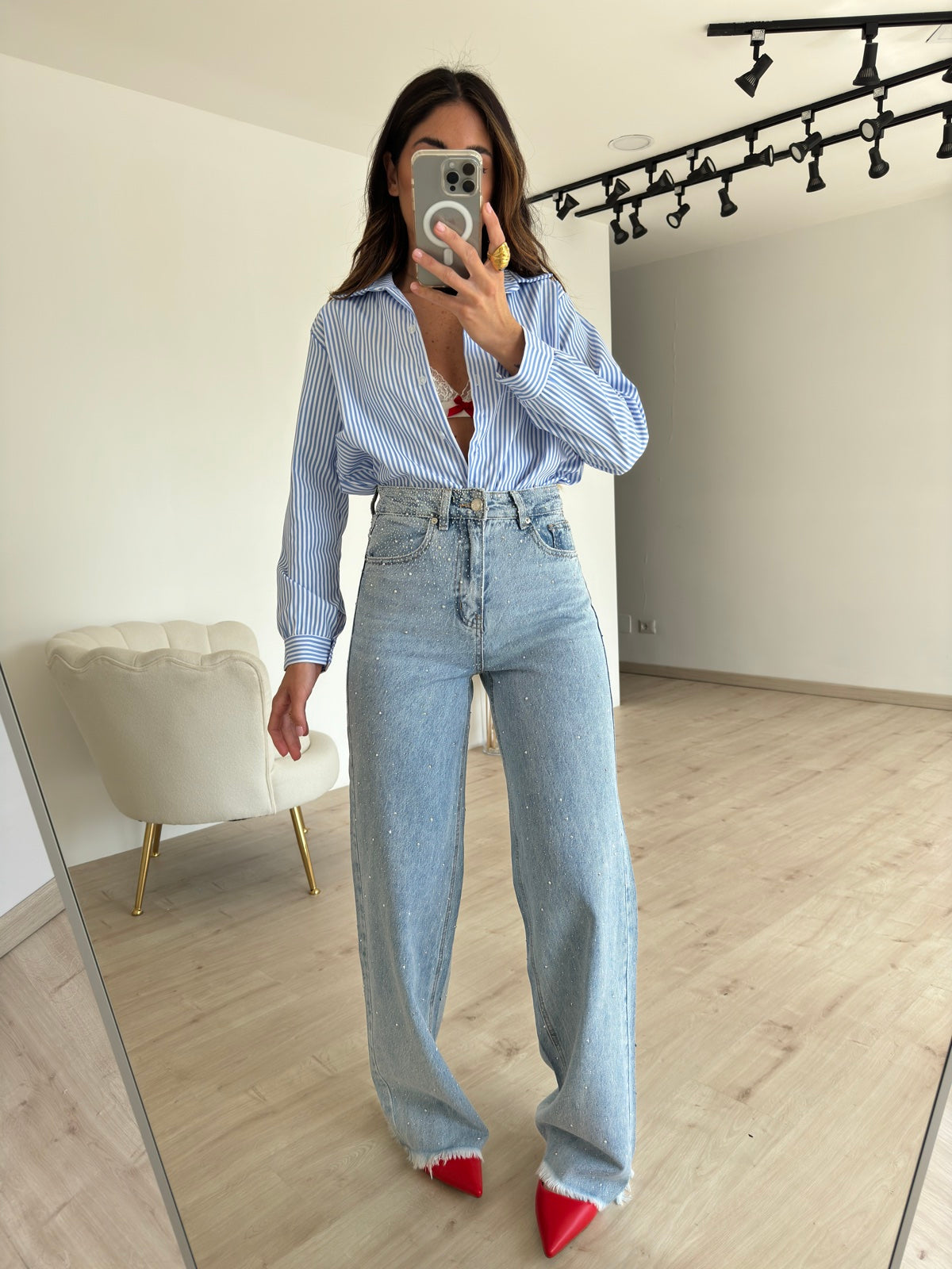 A2072-JEANS PALAZZO SHOW