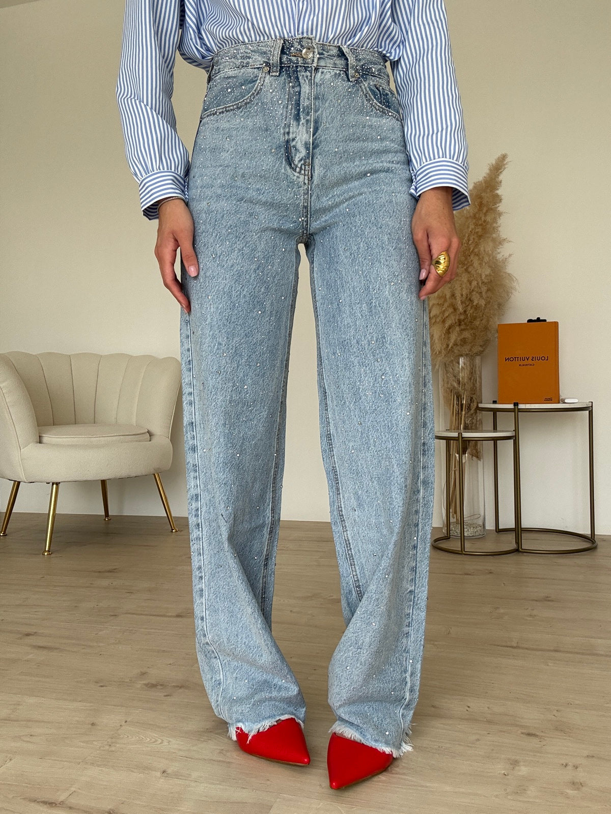 A2072-JEANS PALAZZO SHOW