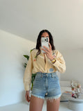 H7000-6-SHORT SFRANGIATO DENIM MEDIUM
