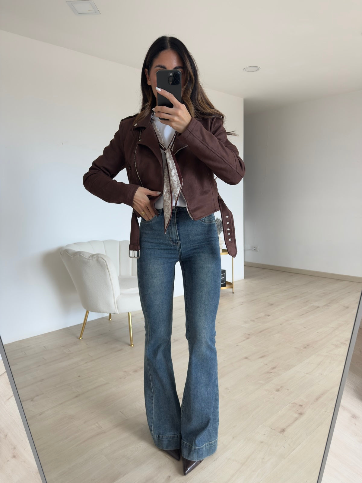 DA1046-BIKER SUEDE BUSINESS