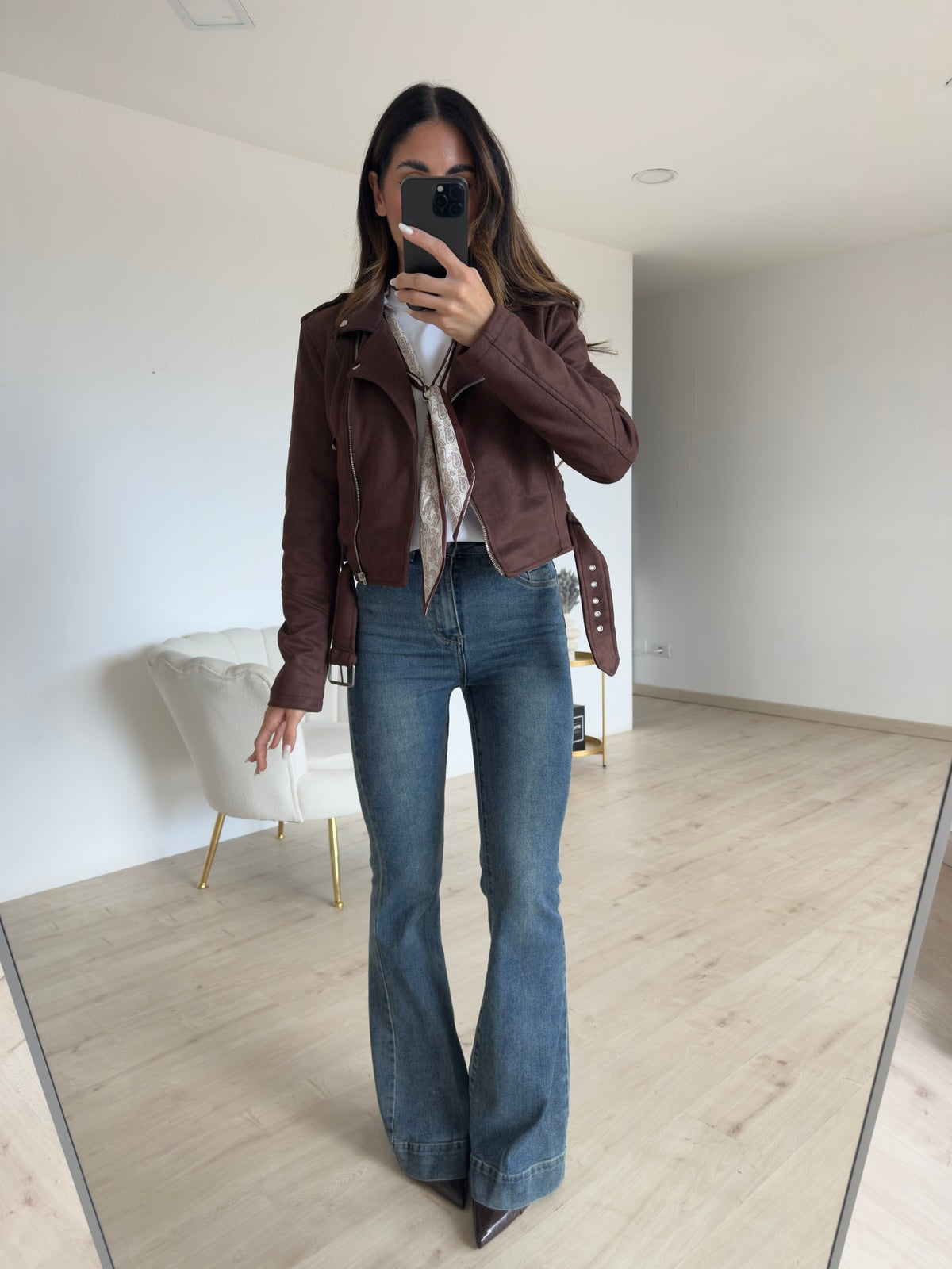 DA1046-BIKER SUEDE BUSINESS