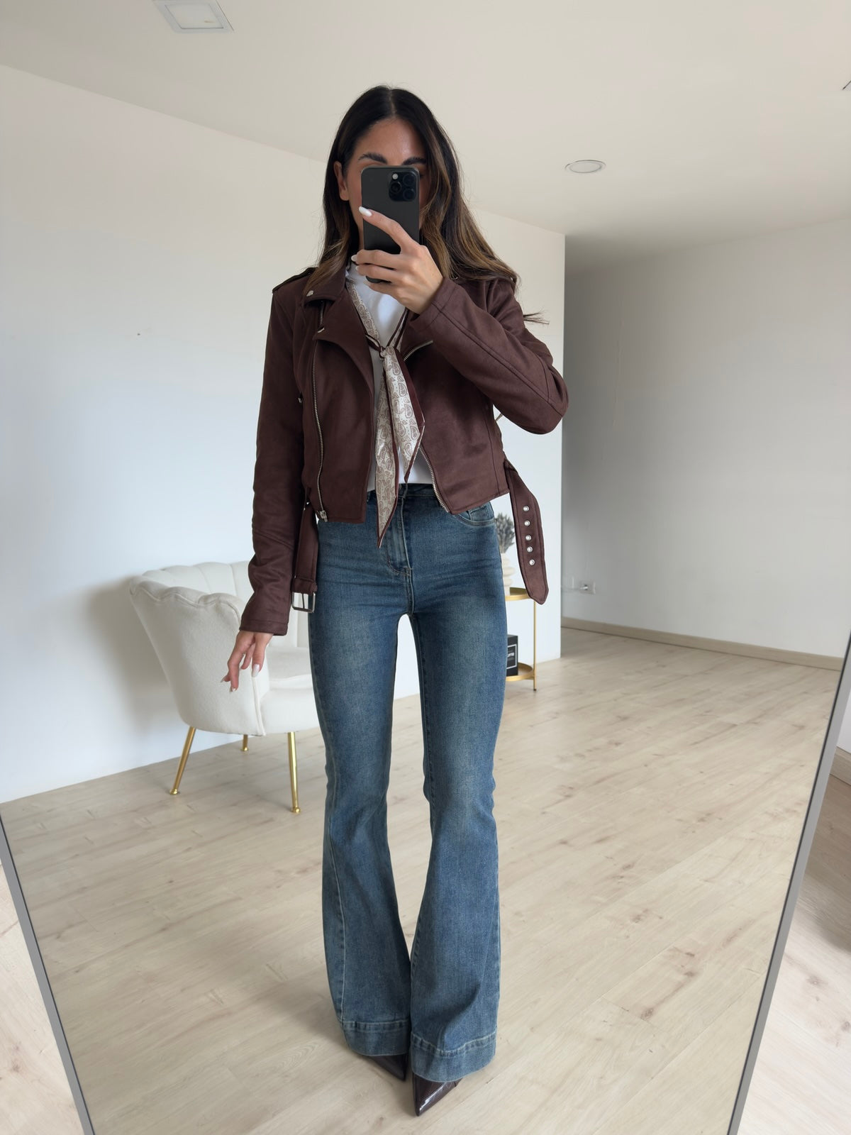DA1046-BIKER SUEDE BUSINESS