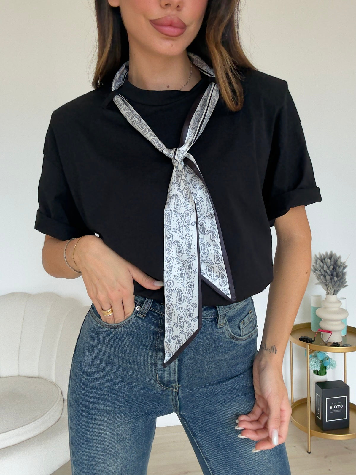T-SHIRT FOULARD NERA