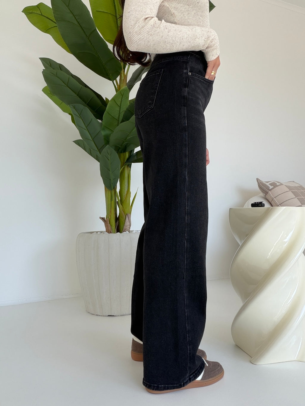 ST1115-4-JEANS PALAZZO BEA NERO
