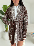 MAXI CARDIGAN MOUNTAIN CHOCO