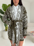 MAXI CARDIGAN MOUNTAIN VERDE MILITARE