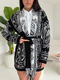 MAXI CARDIGAN MOUNTAIN NERO