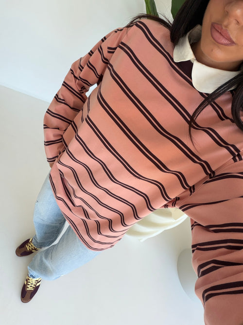 5140-MAGLIA LIGNES PINK