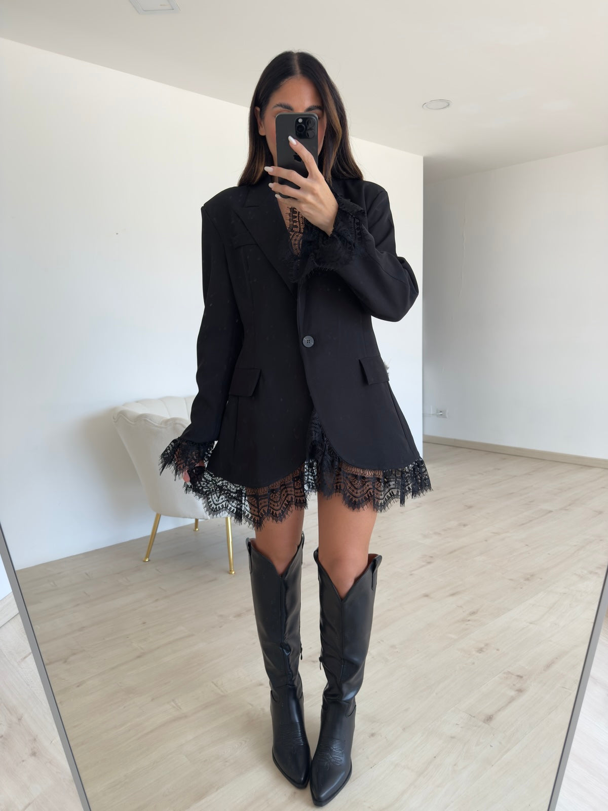 HANNA-TEXANO IN ECOPELLE NERO