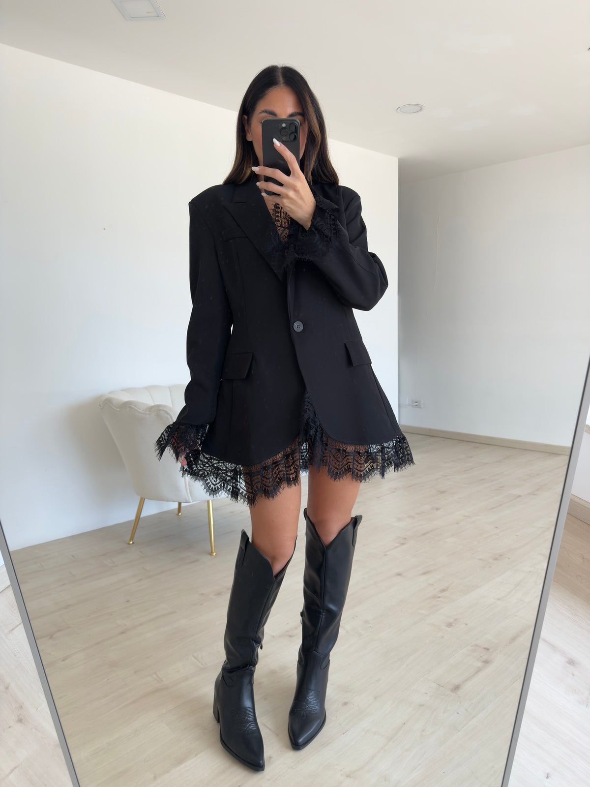 HANNA-TEXANO IN ECOPELLE NERO