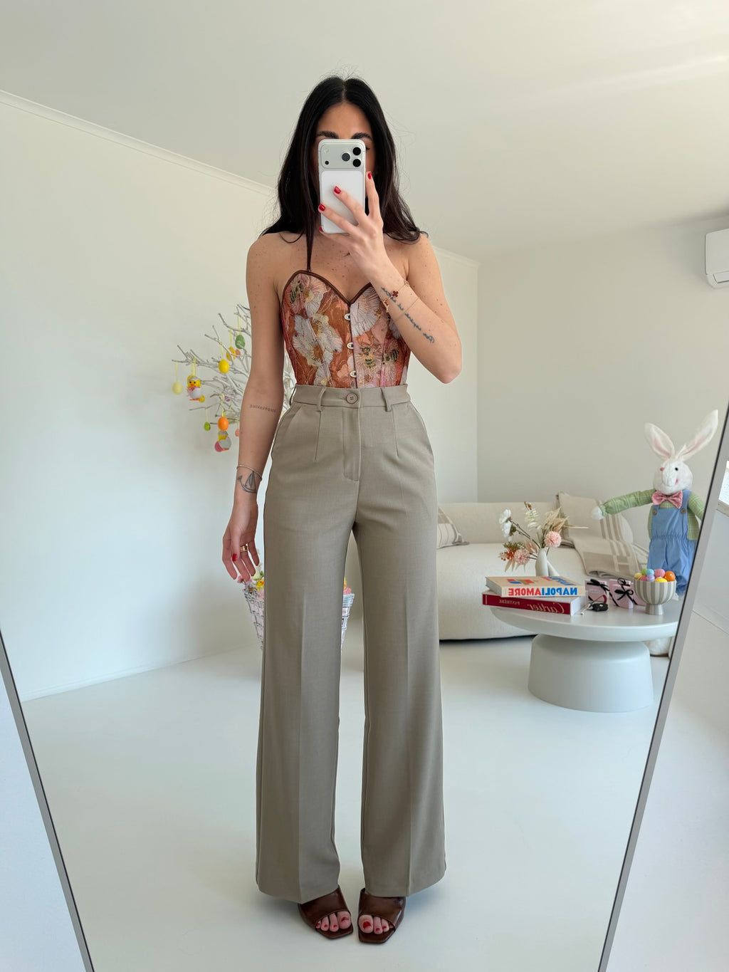 VS9002-5-PANTALONE PALAZZO BISTROT TAUPE