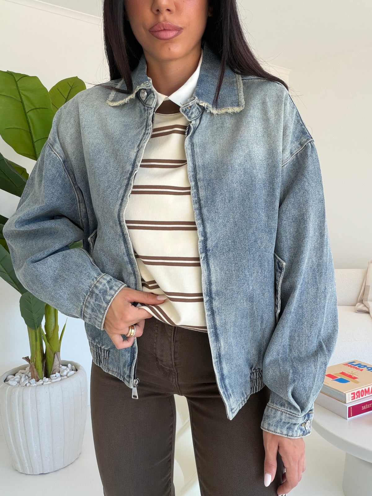 H5791-GIACCA DENIM CHIARO