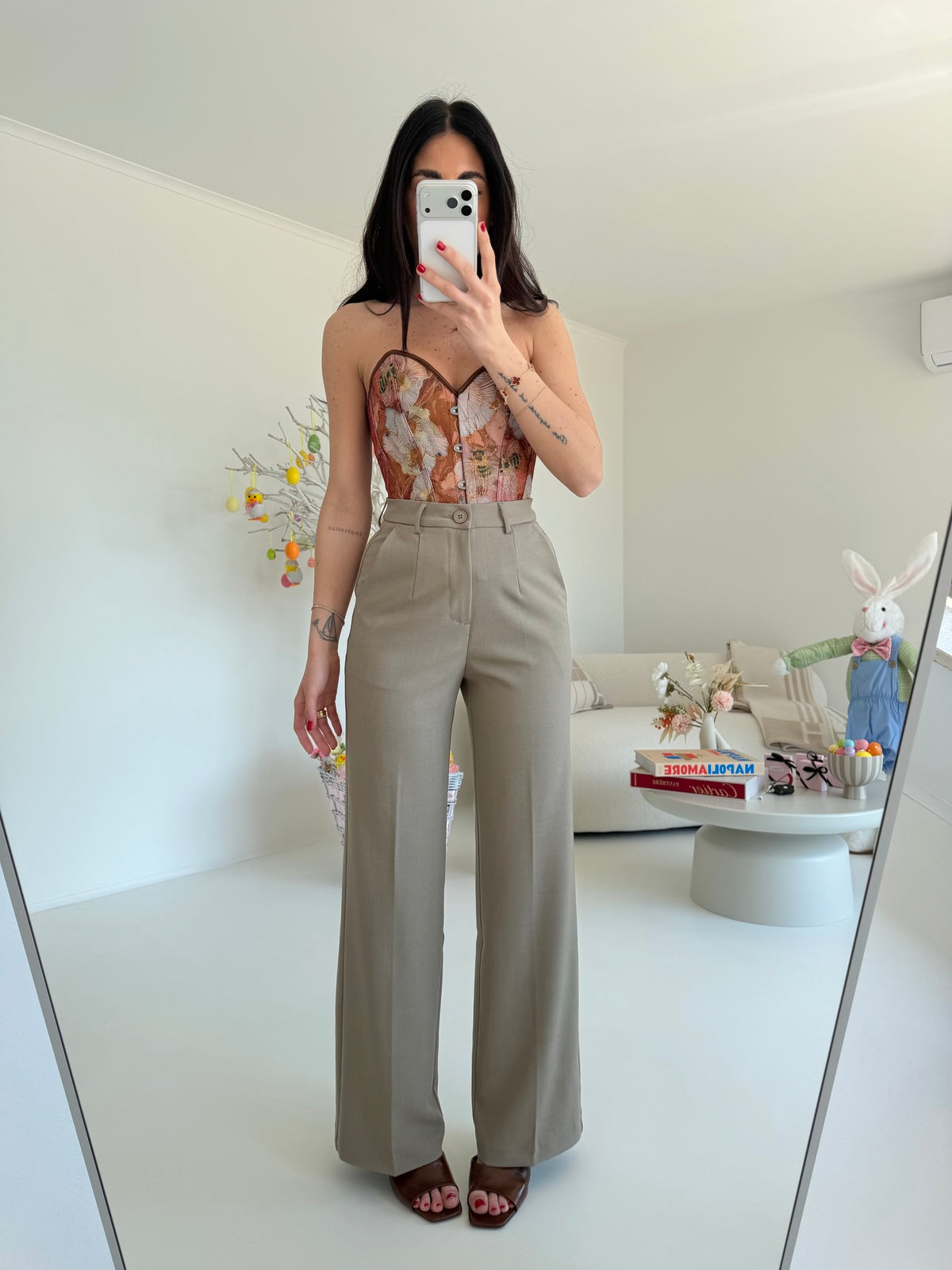 VS9002-5-PANTALONE PALAZZO BISTROT TAUPE