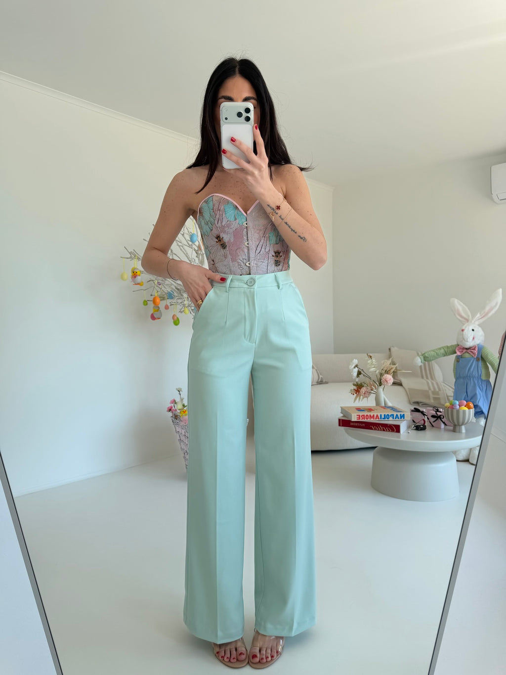 VS9002-56-PANTALONE PALAZZO BISTROT MINT